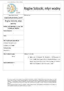 Rogów Sobocki, watermill