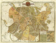 Plan Moskvy z pokazaniem granicy policejskih učastkov seti linii konno-železnyh dorog : požarny&acirc; znaki, ceny gerbovoj bumagi, karta železnyh dorog Evropejskoj Rossii