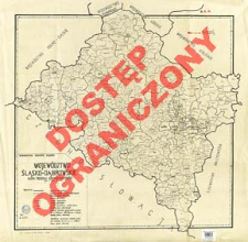 Województwo śląsko-dąbrowskie : mapa podziału administracyjnego, stan z dnia 1. I. 1946 r.