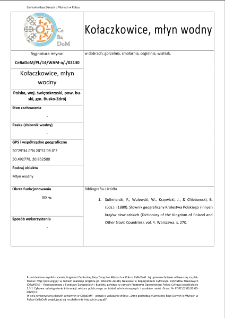 Kołaczkowice, watermill