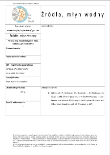 Źródła, watermill