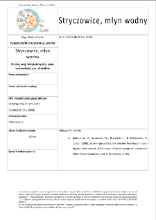 Stryczowice, watermill