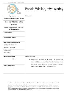 Podole Wielkie, watermill