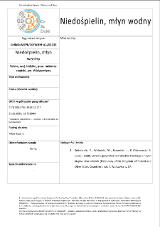 Niedośpielin, watermill