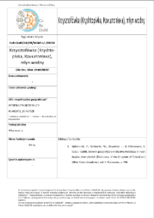 Krzysztofówka (Kryshtopivka, Криштопівка), watermill