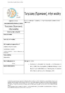 Turyczany (Туричани), watermill