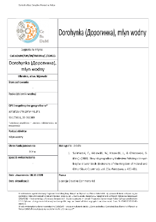 Dorohynka (Дорогинка), młyn wodny