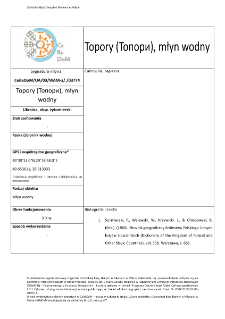 Topory (Топори), watermill