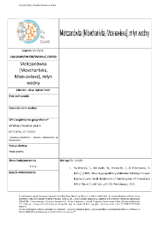 Mołczanówka (Movchanivka,Мовчанівка), watermill