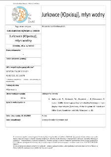 Jurkowce (Юрківці), watermill