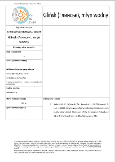 Glińsk (Глинськ), watermill