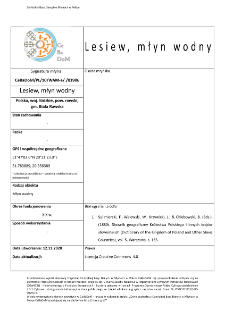 Lesiew, watermill