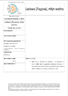 Ladawa (Лядова), watermill