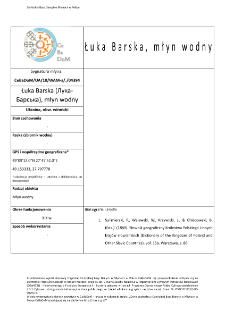 Łuka Barska (Лука Барська), watermill