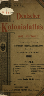 Deutscher Kolonialatlas mit Jahrbuch