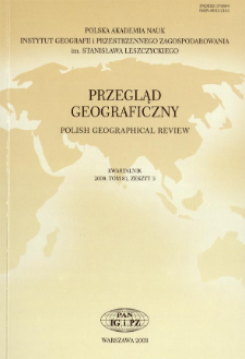 Przegląd Geograficzny T. 81 z. 3 (2009), Spis treści