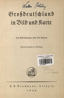 Gro&szlig;deutschland in Bild und Karte : 194 Abbildungen und 103 Karten