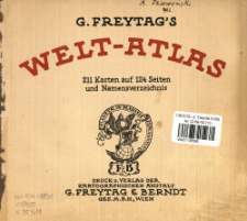 G. Freytag's Welt-Atlas : 211 Karten auf 124 Seiten und Namensverzeichnis