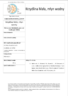 Krzydlina Mała, watermill