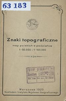 Znaki topograficzne map polskich w podziałce 1:50 000 i 1:100 000.