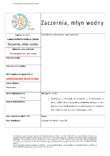 Zaczernia, watermill