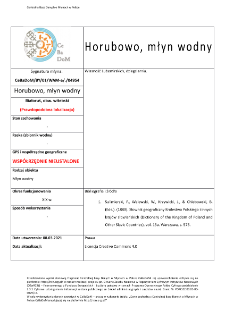 Horubowo, watermill