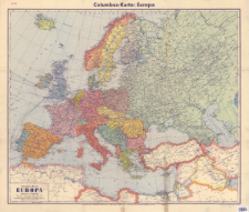 Columbus-Karte Europa : vom Nordkap bis Ägypten vom Atl. Ozean bis Sibirien : vielfarbige Karte im Maßstab 1:7 000 000