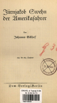 J&uuml;rnjakob Swehn der Amerikafahrer