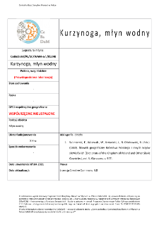 Kurzynoga, watermill