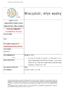 Wieczyński, watermill