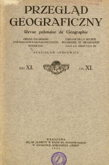 Przegląd Geograficzny T. 11 (1931)