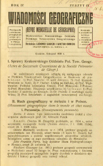 Wiadomości Geograficzne R. 4 z. 9 (1926)