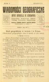 Wiadomości Geograficzne R. 5 z. 5 (1927)