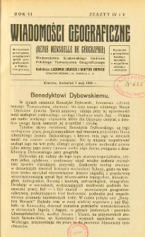 Wiadomości Geograficzne R. 6 z. 4-5 (1928)