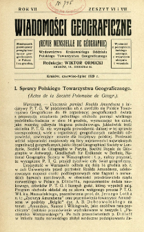 Wiadomości Geograficzne R. 7 z. 6-7 (1929)