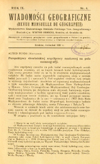 Wiadomości Geograficzne R. 9 z. 4 (1931)