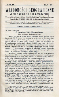 Wiadomości Geograficzne R. 9 z. 9-10 (1931)