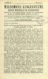 Wiadomości Geograficzne R. 10 z. 6-7 (1932)
