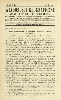 Wiadomości Geograficzne R. 13 z. 8-10 (1935)