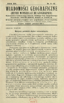 Wiadomości Geograficzne R. 14 z. 8-10 (1936)