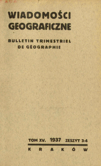 Wiadomości Geograficzne R. 15 (1937)