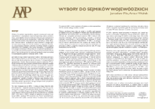 Wybory do sejmik&oacute;w wojew&oacute;dzkich