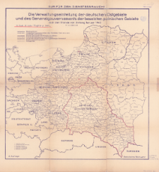 Die Verwaltungseinteilung der deutschen Ostgebiete und des Generalgouvernements der besetzten polnischen Gebiete nach dem Stande von Anfang Januar 1940 : 1:2 000 000