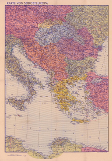 Karte von S&uuml;dosteuropa : Ma&szlig;stab 1:2 500 000