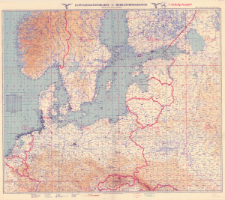 Luft-Navigationskarte in Merkatorprojektion : Maßstab auf 51° Breite 1:2 000 000. Blatt: Östliche Nordsee und Ostseestaaten