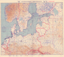 Luft-Navigationskarte in Merkatorprojektion : Ma&szlig;stab auf 51&deg; Breite 1:2 000 000. Blatt: &Ouml;stliche Nordsee und Ostseestaaten