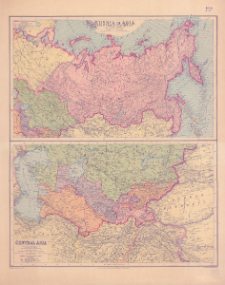 Russia in Asia : Union of Soviet Socialist Republics : scale 1:15,525,000 (245 Miles = 1 Inch) ; Central Asia : scale 1:6,700,000 (106 Miles = 1 Inch)