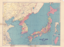 The Japanese Empire with central and southern Manchuria : scale 1:3,000,000 (47 miles = 1 inch)