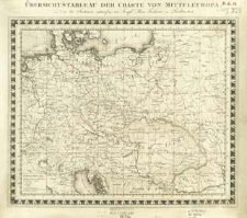 &Uuml;bersichtstableau der Charte von Mitteleuropa in 64 Sectionen entworfen, von Joseph Marx Freyherrn von Lichtenstern