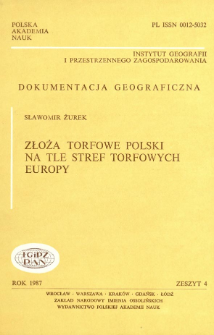 Złoża torfowe Polski na tle stref torfowych Europy = Peat deposits of Poland against the peat zones of Europe